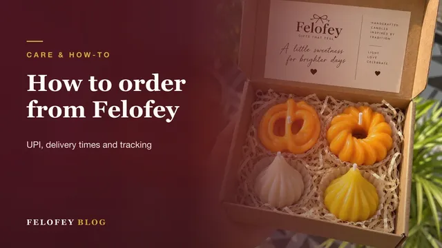 How to order from Felofey: a gift box of jalebi, imarti and modak candles